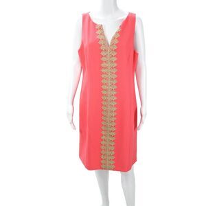 Pappagallo Womens Pink Shift Dress Size 14
